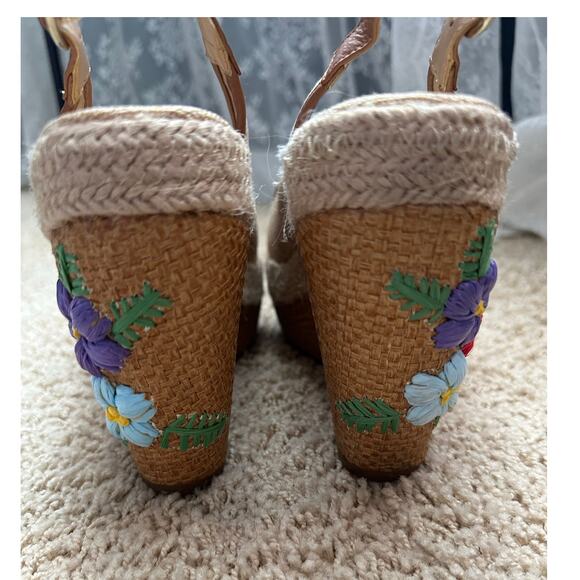 Anthropologie Poetic‎ Licence Petal Pusher Sandals Wedge Size 8 - Picture 8 of 12